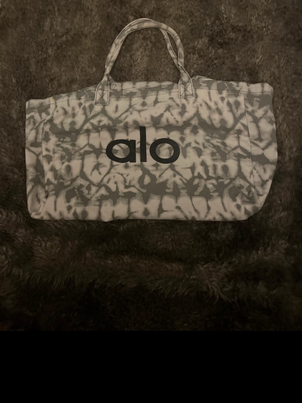 ALO Yoga Tie-Dye Canvas Tote - Gray & White